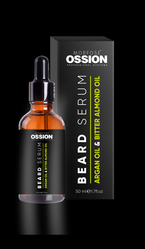 Morfose Ossion Beard Care Serum Argan and Bitter Almond Oil, 1.78 Fl Oz